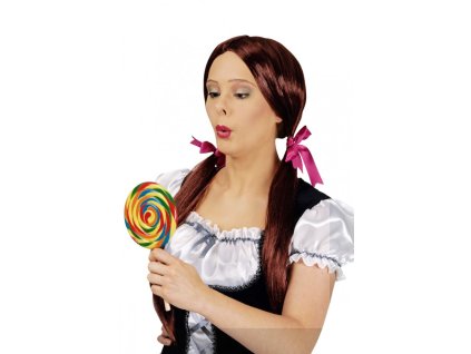 Hnedá parochňa s dlhými copmi