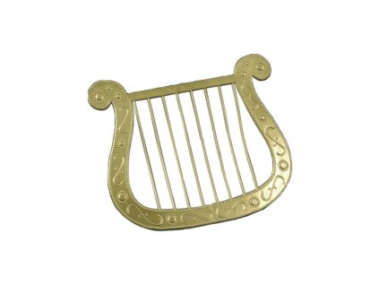 harp gold plastic 27 6cm x 0 4cm x 23cm