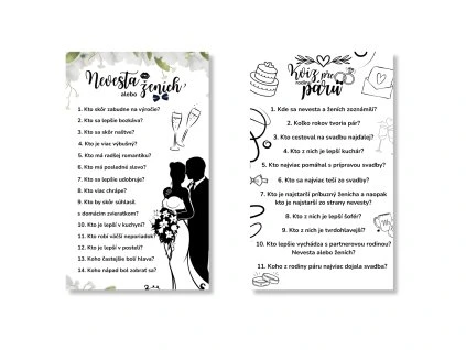 Set kvízov na svadbu