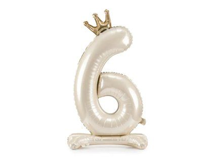Samostojaci fóliový balón 6 - Satin cream 84 cm