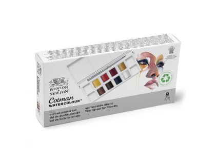 101832 sada akvarelovych farieb 8 pol panviciek portretovy set winsor newton