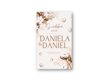 Etiketa na fľašu - Boho