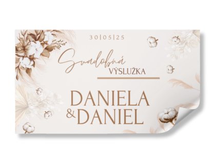 Nálepka na výslužku - Boho