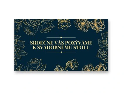 Kartička k stolu - Orient Gold