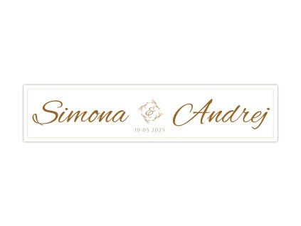 Svadobná ŠPZ - Golden Exquisite 2ks