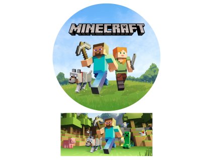 Jedlý obrázok na tortu - Minecraft