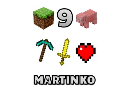Jedlé personalizované obrázky - Minecraft