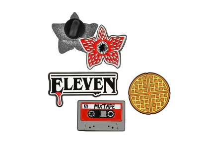 Set 4 ks odznakov Stranger Things - 1. séria