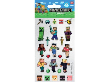Opakovane použiteľné samolepky - Minecraft 25 ks