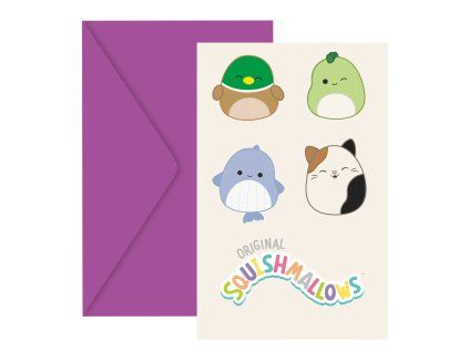 eng pl Invitations with envelopes Squishmallows 6 pcs 3668 1