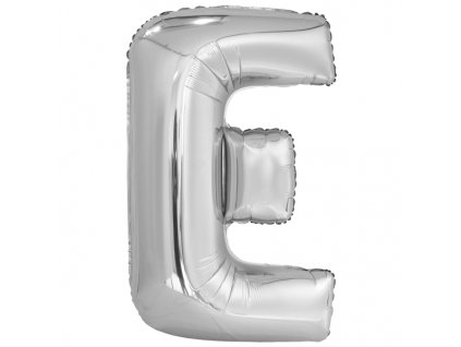 Fóliový balónik písmeno E 86 cm strieborný