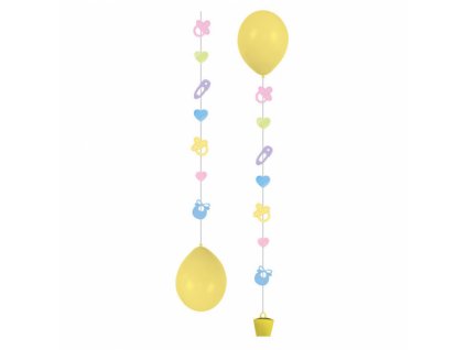Dekoračná stuha na balóny - Baby 3 ks