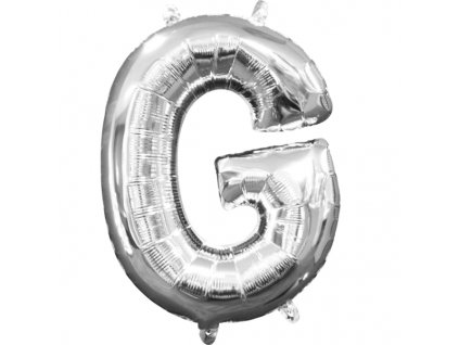 Mini fóliový balónik písmeno G 33 cm strieborný