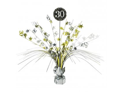 Dekorácia na stôl 30.narodeniny - Trblietavá zlatá 45,7 cm