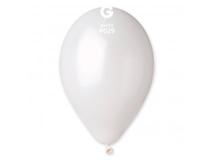 Balónik metalický biely 26 cm