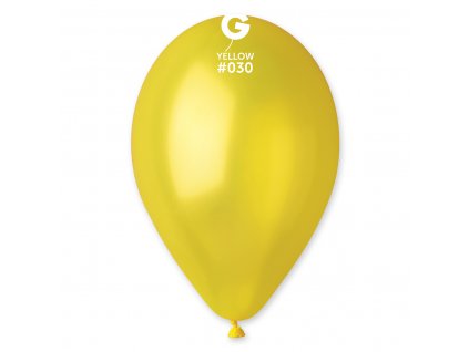 Balónik metalický žltý 26 cm