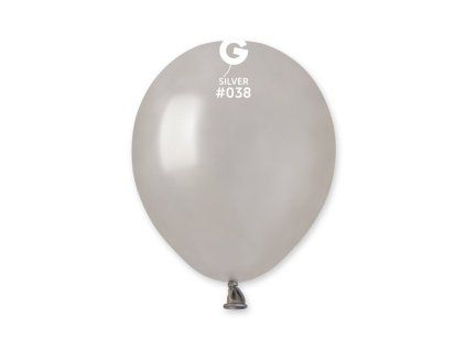 Balónik metalický strieborný 13 cm