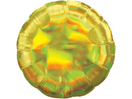 34415 foliovy balon holograficky zlaty kruh