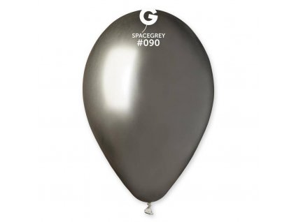 Balónik chrómový šedý 33 cm