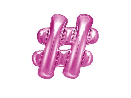 Fóliový balón Mini - Symbol # 35cm ružový