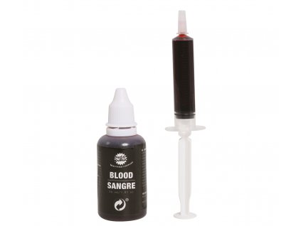 Injekčná striekačka s krvou