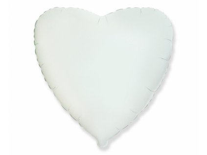 47507 foliovy balon srdce saten biele 43 cm