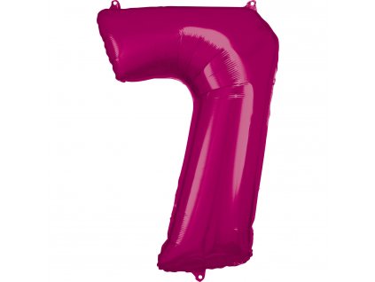 Balónik fóliový narodeninové číslo 7 ružový 86 cm