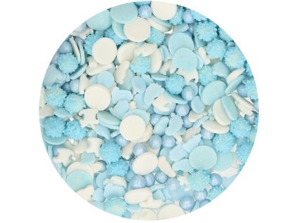 Modré a biele cukrové zdobenie Baby Boy 50 g