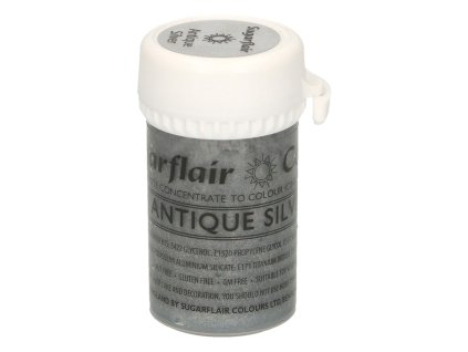 Gélová farba Satin Antique Silver - Trblietavá strieborná 25 g