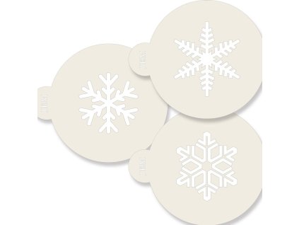 Stencil Snowflakes - snehové vločky 3 ks