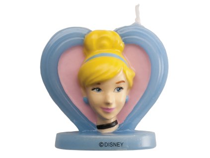 Narodeninová sviečka - Popoluška (srdce) 5,5 cm