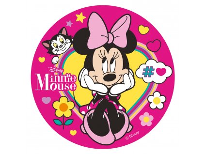 Jedlý papier - Minnie Mouse ružový 20 cm