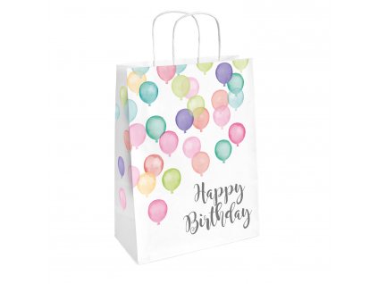 Darčekové tašky - Happy Birthday pastelové 2 ks