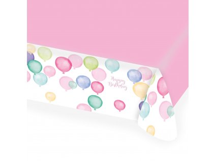 Obrus Happy Birthday - Pastelové balóny 115 x 175 cm