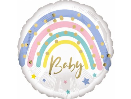 58743 1 foliovy balon pastelova duha baby