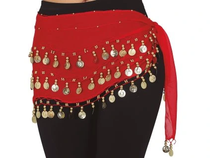 Šatka na brušný tanec - červená