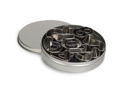 Sada vykrajovačiek - čísla kovové