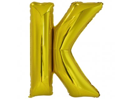 Fóliový balónik písmeno K 86 cm zlatý