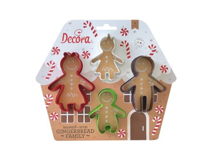 Sada vykrajovačiek - Gingerbread family 4 ks