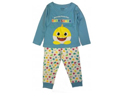 Dievčenské pyžamo - Baby Shark modré