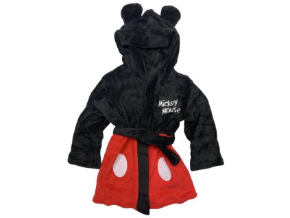 Detský župan - Mickey Mouse červeno-čierny