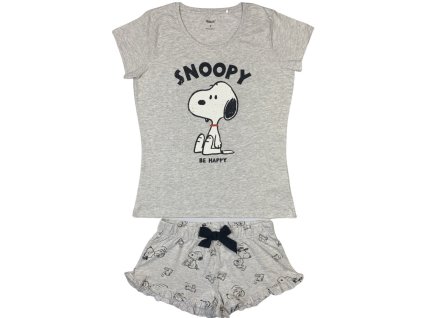 Dámske pyžamo - Snoopy sivé