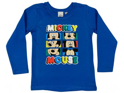 Chlapčenské tričko s dlhým rukávom - Mickey Mouse svetlomodré