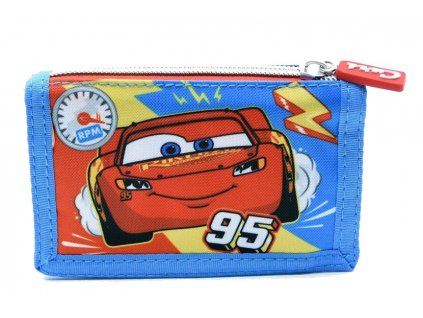 Textilná detská peňaženka - Autá modrá