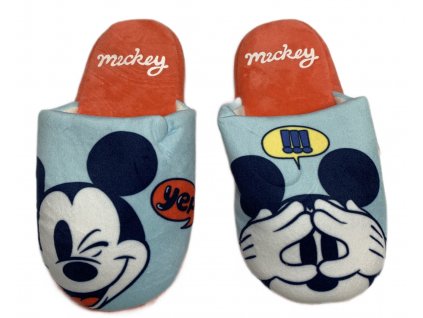 Detské papuče - Mickey Mouse modro-červené