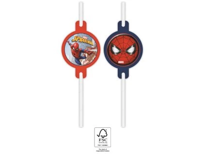 Papierové slamky - Spiderman 4 ks