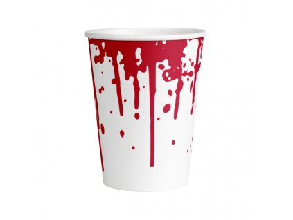 Papierové krvavé poháre - Halloween 250 ml 8 ks