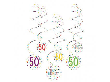 Dekoračné víry - Happy Birthday Konfety 50