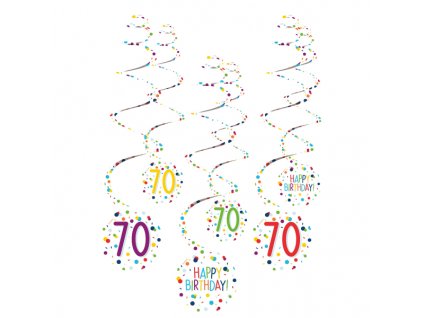 Dekoračné víry - Happy Birthday Konfety 70