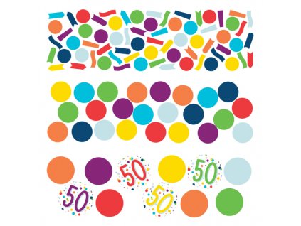Farebné narodeninové konfety - 50